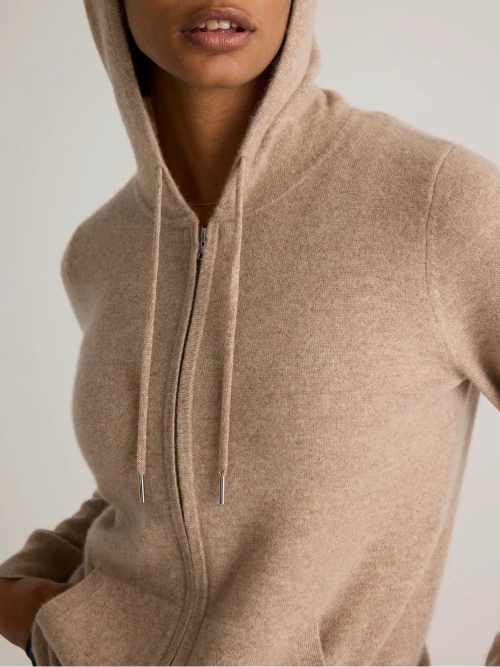 Quince Women’s Cashmere Zip Up Hoodie - Size Small